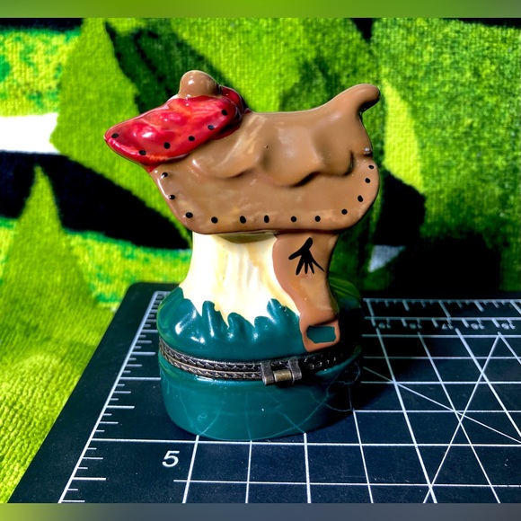 Vintage Horse Saddle Limoges Style Hinged Trinket Box Phb - Picture 7 of 12